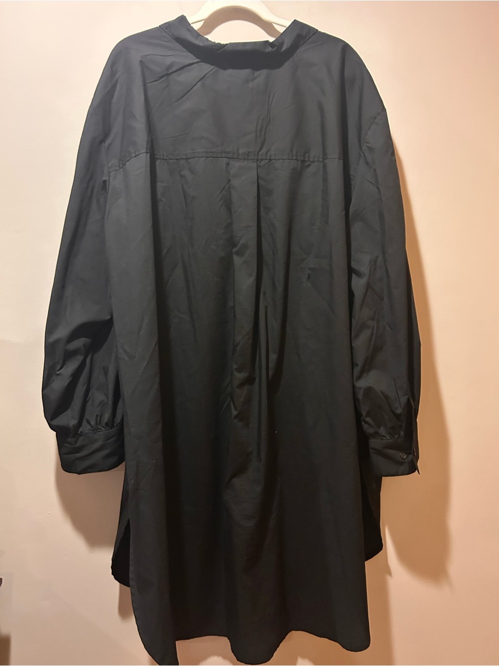 June & Vie Women's Plus Size 3x Tunic Black Oversized Shirtdress Minimalist - Picture 4 of 5